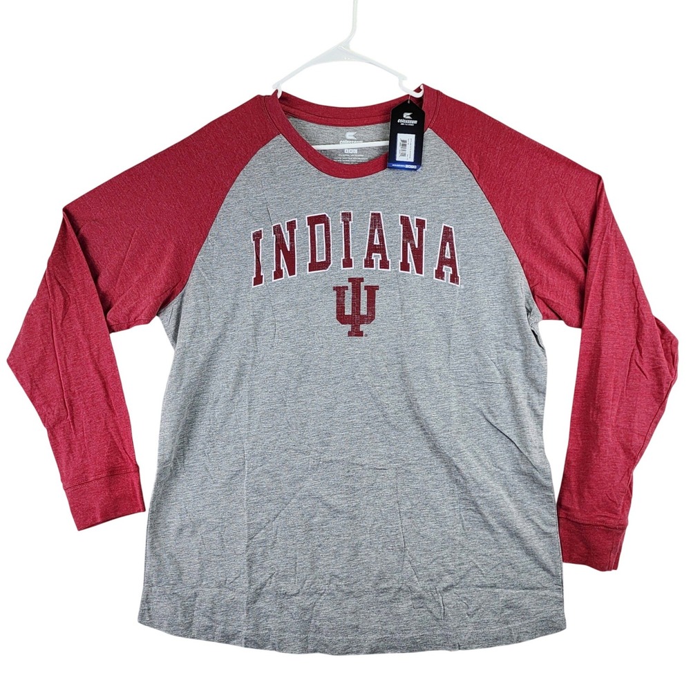 Indiana Hoosiers NCAA Colosseum‎ Tshirt Mens XXL Gray Red Collegiate Sportswear